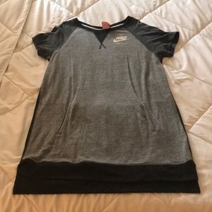 Three tone gray-Nike sport dress with front pocket